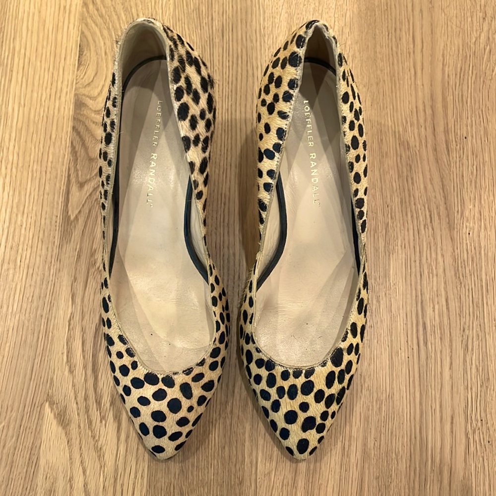 Loeffler Randall Heels, Color Leopard, Size 8.5